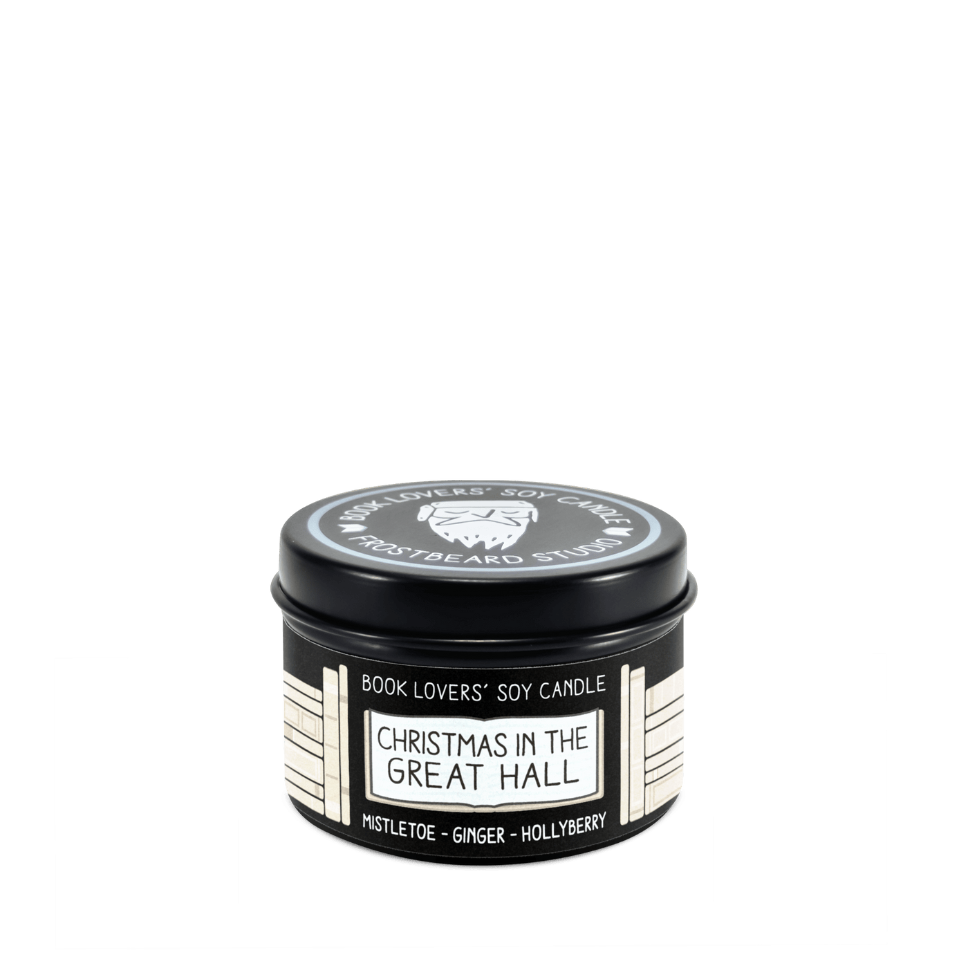 Christmas in the Great Hall - 2 oz Tin - Book Lovers' Soy Candle - Frostbeard Studio