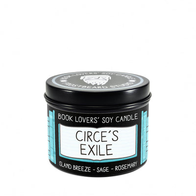 Circe's Exile - 4 oz Tin - Book Lovers' Soy Candle - Frostbeard Studio