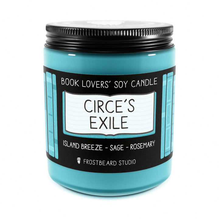 Circe's Exile  -  8 oz Jar  -  Book Lovers' Soy Candle  -  Frostbeard Studio