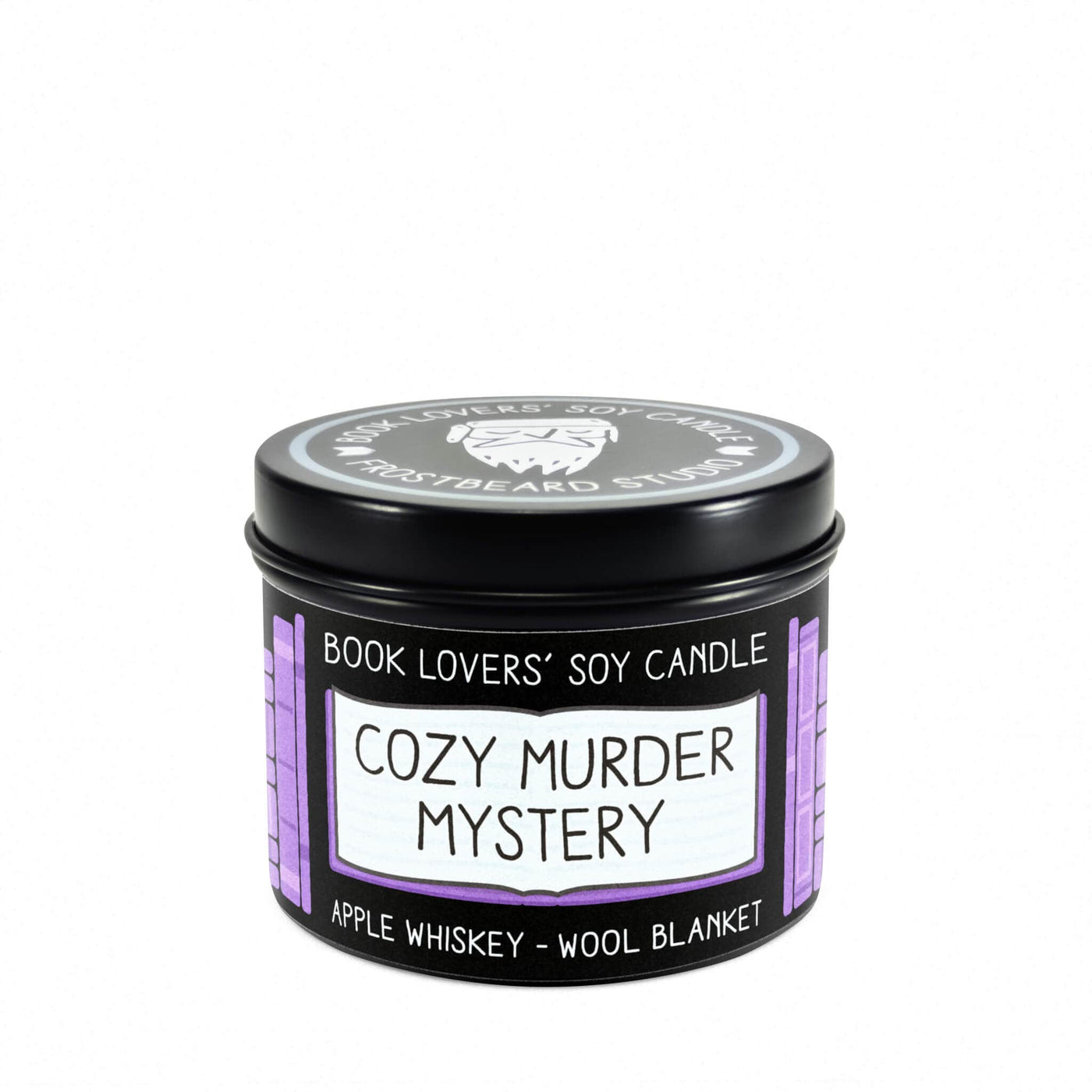 Cozy Murder Mystery  -  4 oz Tin  -  Book Lovers' Soy Candle  -  Frostbeard Studio