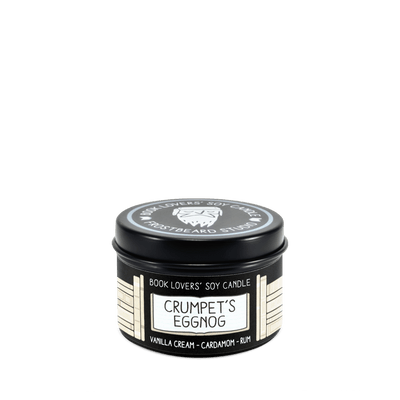 Crumpet's Eggnog - 2 oz Tin - Book Lovers' Soy Candle - Frostbeard Studio
