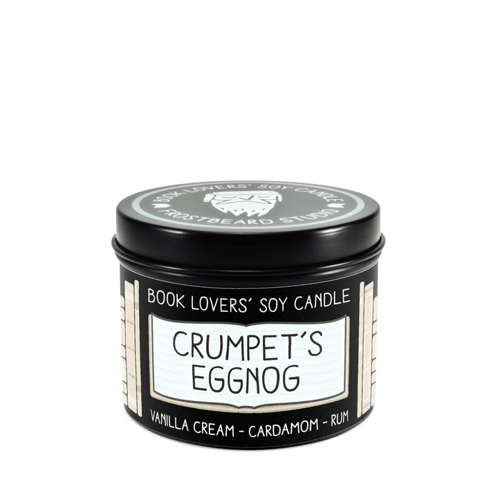 Crumpet's Eggnog  -  4 oz Tin  -  Book Lovers' Soy Candle  -  Frostbeard Studio