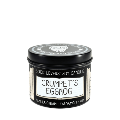 Crumpet's Eggnog  -  4 oz Tin  -  Book Lovers' Soy Candle  -  Frostbeard Studio