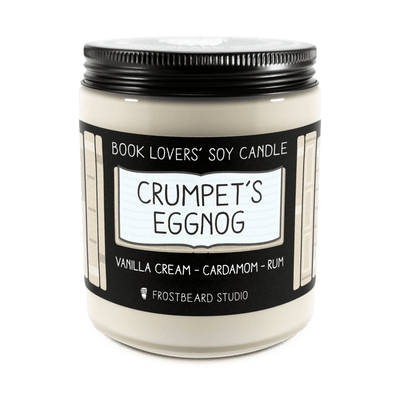 Crumpet's Eggnog - 8 oz Jar - Book Lovers' Soy Candle - Frostbeard Studio