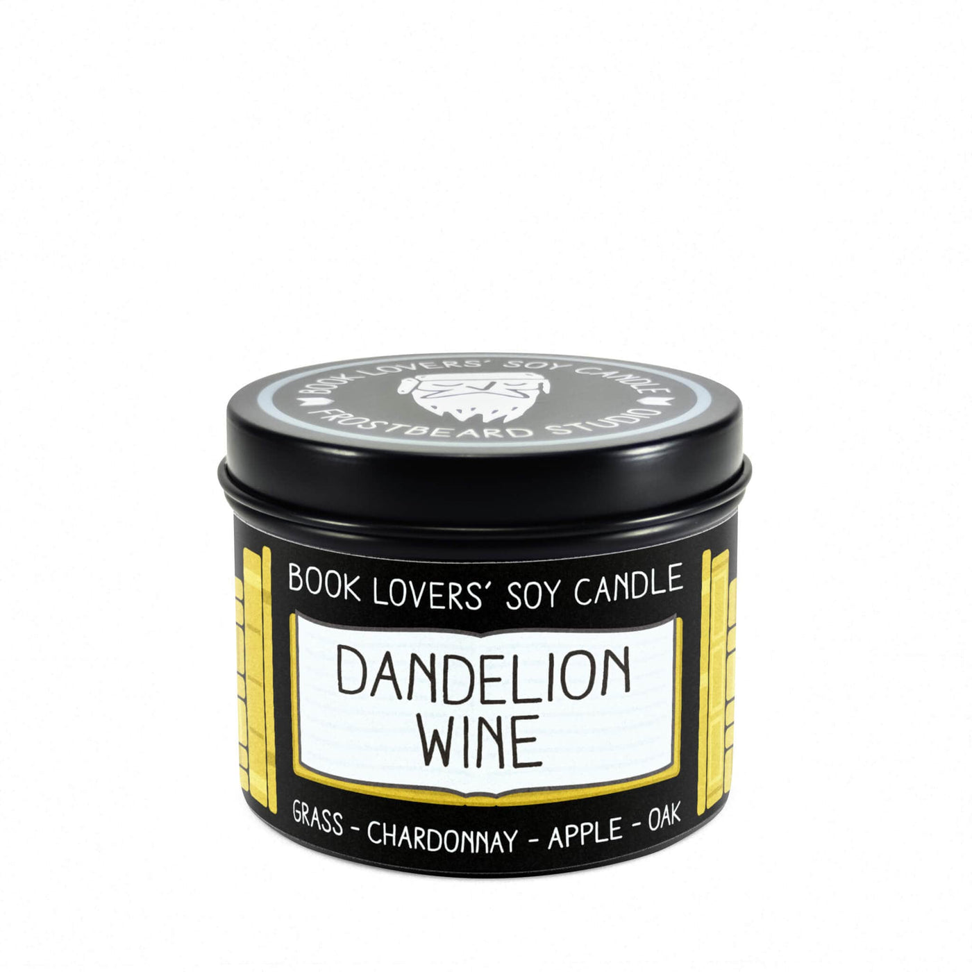 Dandelion Wine  -  4 oz Tin  -  Book Lovers' Soy Candle  -  Frostbeard Studio
