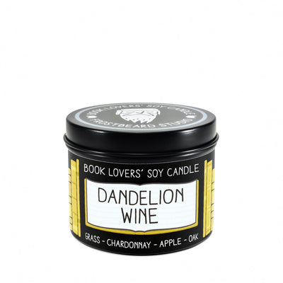 Dandelion Wine - 4 oz Tin - Book Lovers' Soy Candle - Frostbeard Studio