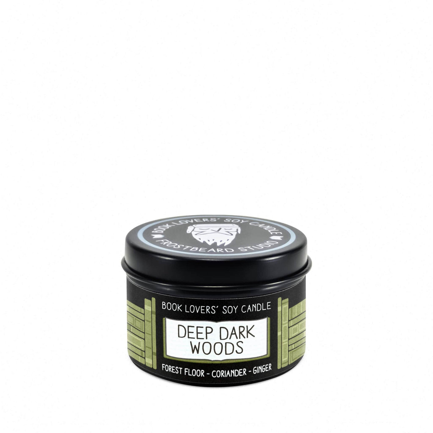 Deep Dark Woods - 2 oz Tin - Book Lovers' Soy Candle - Frostbeard Studio