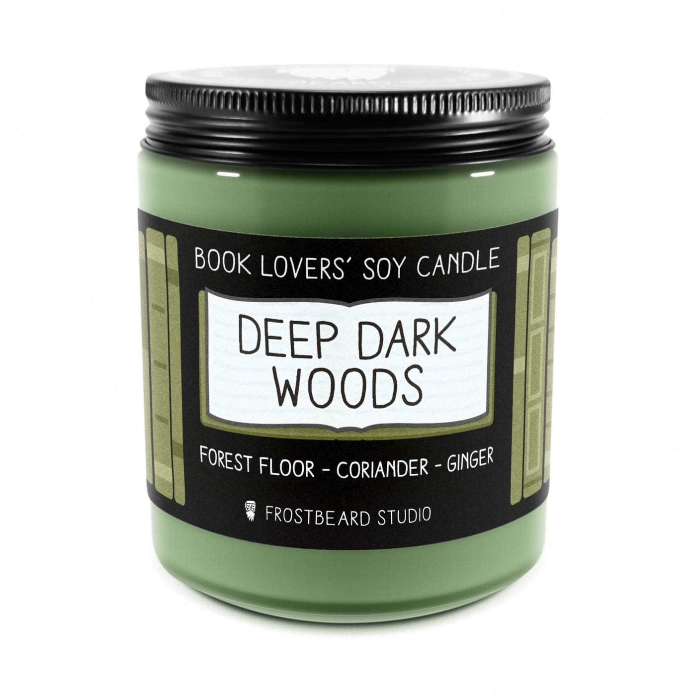 Deep Dark Woods  -  8 oz Jar  -  Book Lovers' Soy Candle  -  Frostbeard Studio