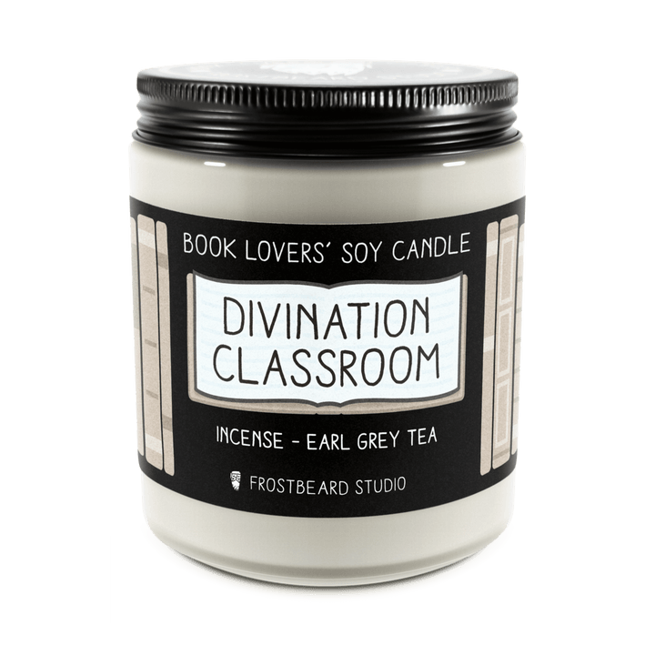 Divination Classroom  -  8 oz Jar  -  Book Lovers' Soy Candle  -  Frostbeard Studio