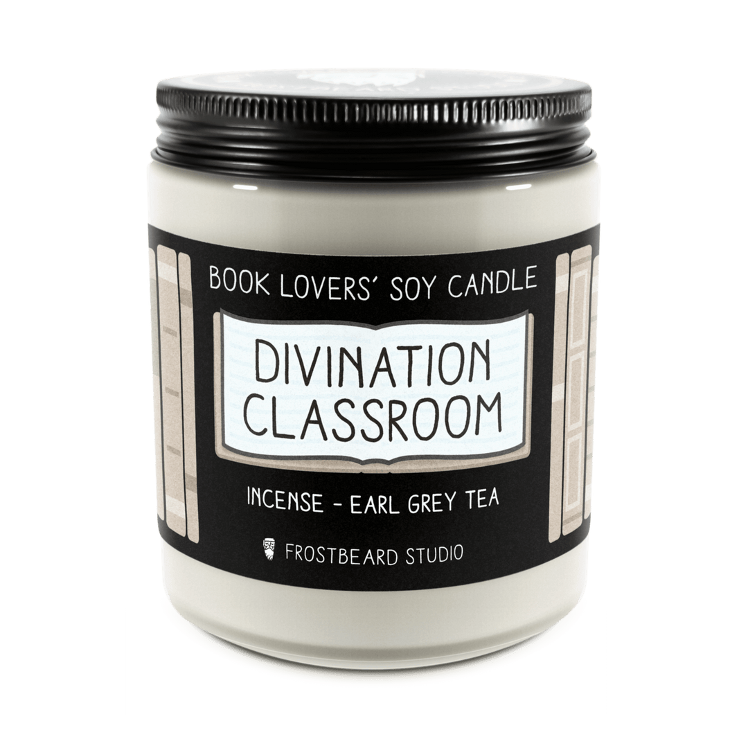 Divination Classroom  -  8 oz Jar  -  Book Lovers' Soy Candle  -  Frostbeard Studio