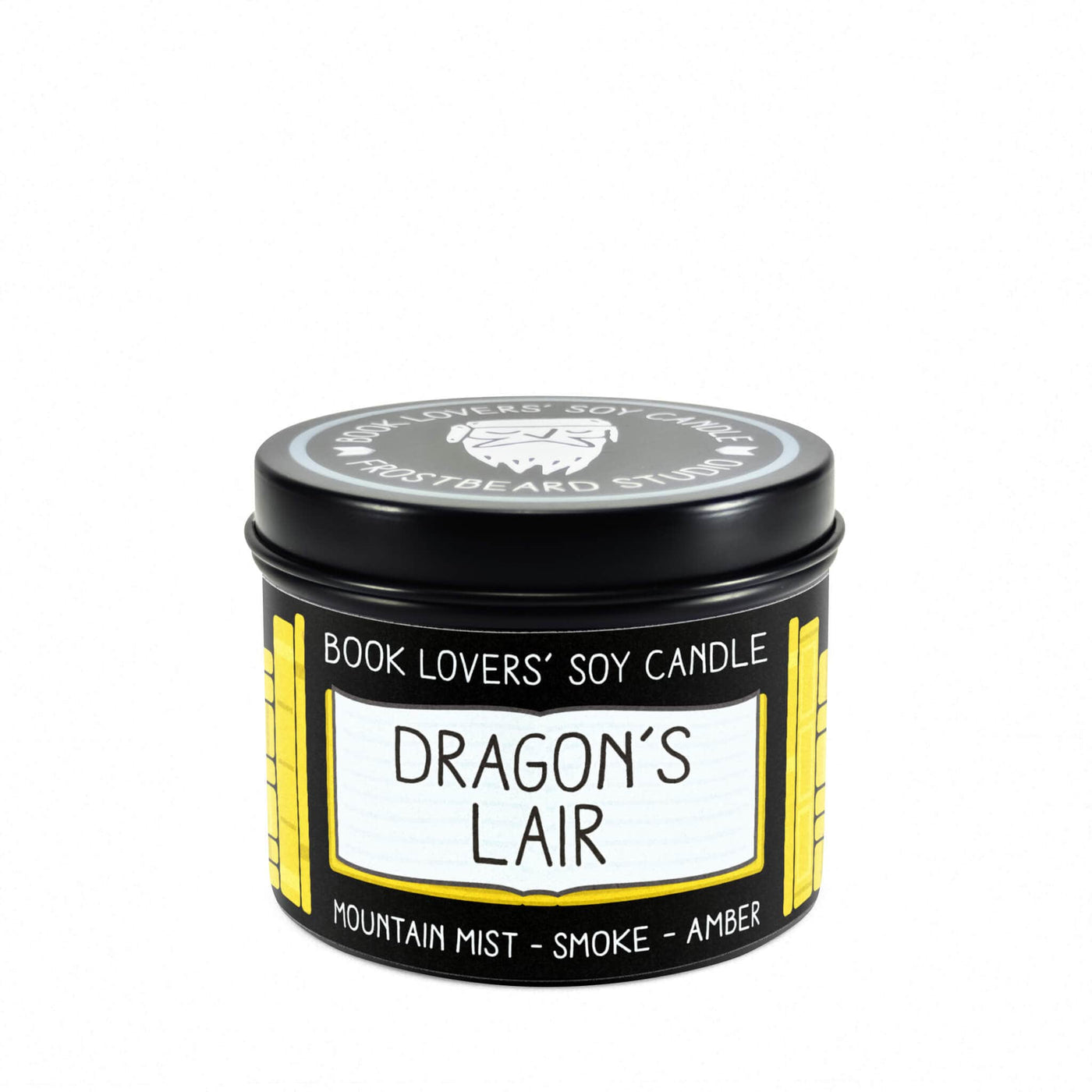 Dragon's Lair - 4 oz Tin - Book Lovers' Soy Candle - Frostbeard Studio