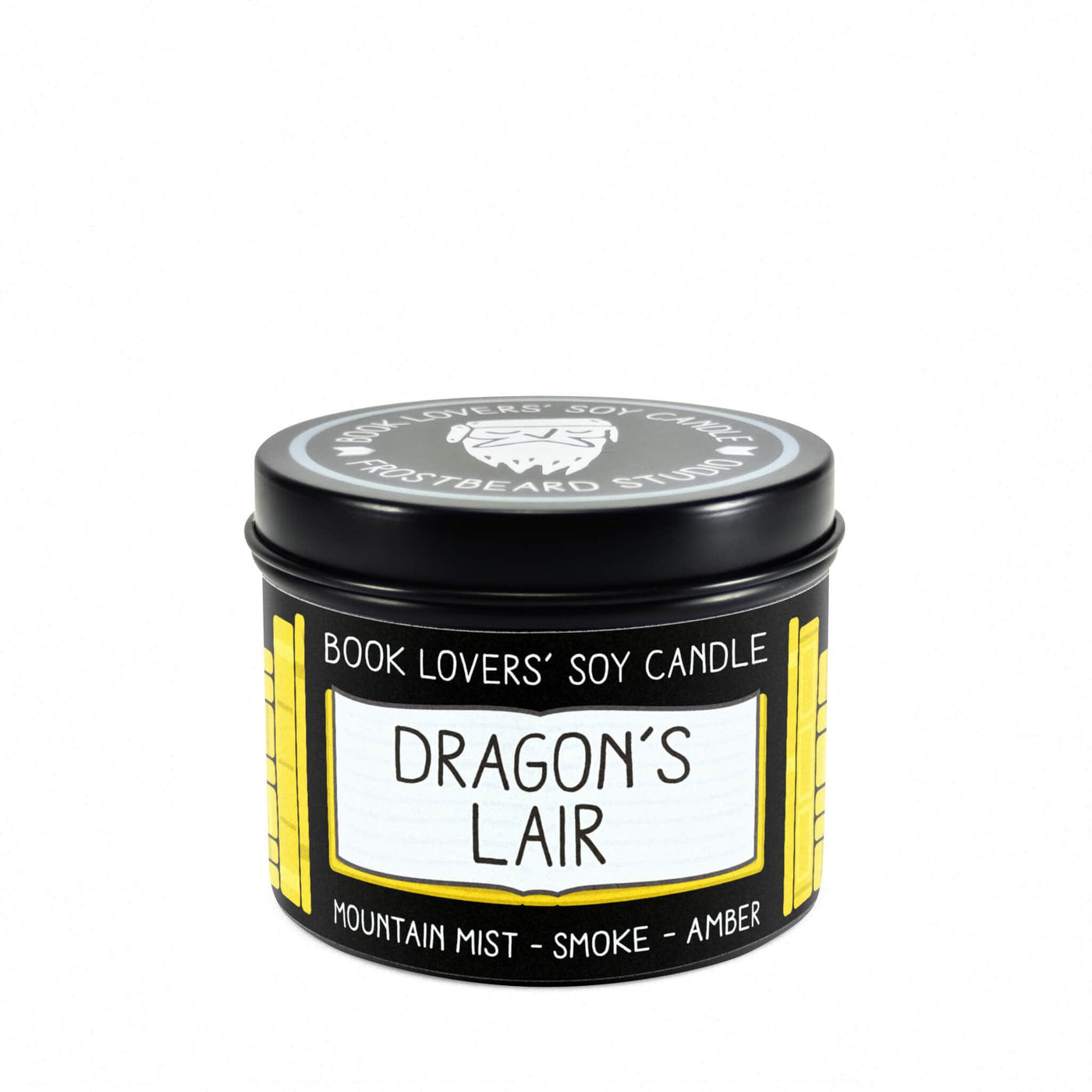 Dragon's Lair  -  4 oz Tin  -  Book Lovers' Soy Candle  -  Frostbeard Studio