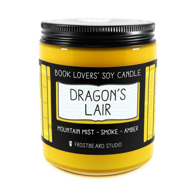 Dragon's Lair  -  8 oz Jar  -  Book Lovers' Soy Candle  -  Frostbeard Studio