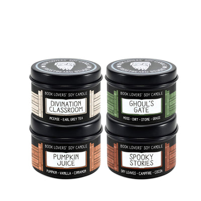 Fall Sample Pack - 2 oz Tins - Book Lovers' Soy Candles - Frostbeard Studio