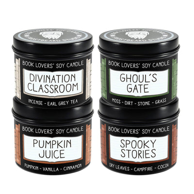 Fall Sample Pack - 4 oz Tins - Book Lovers' Soy Candles - Frostbeard Studio