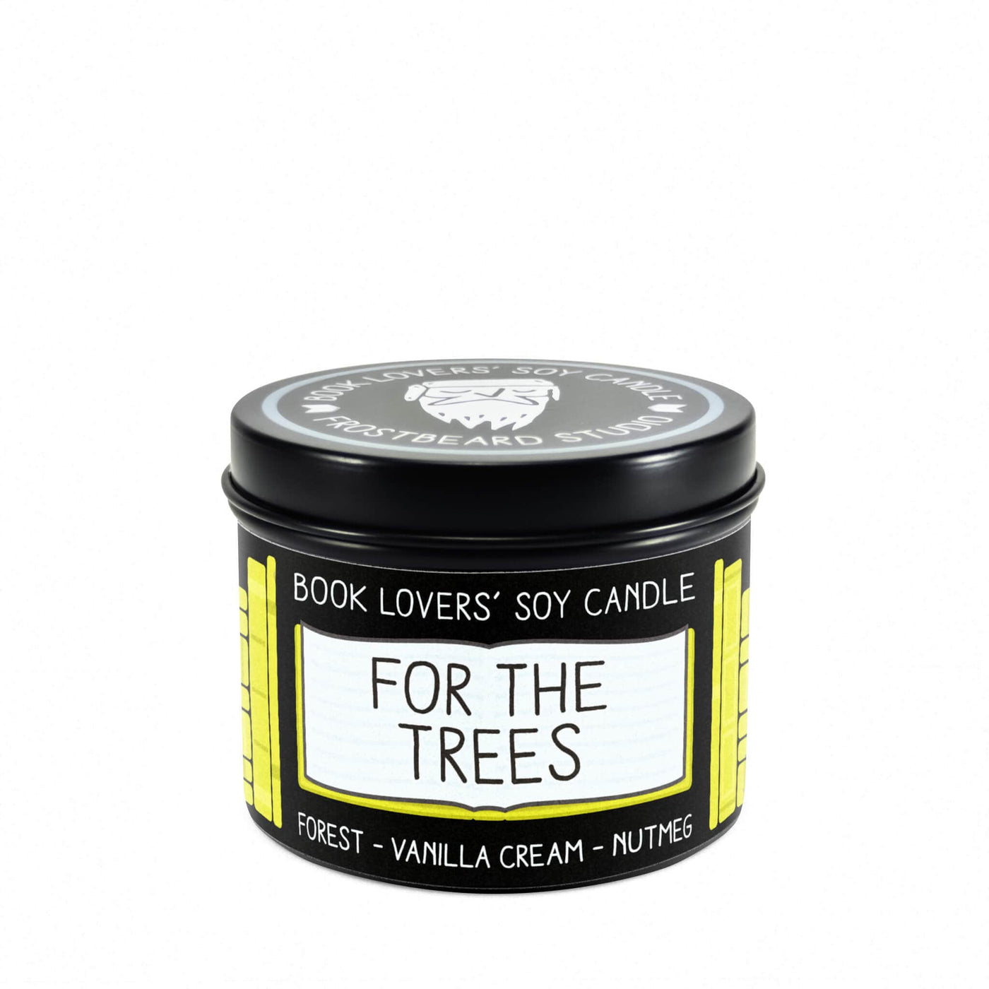 For the Trees  -  4 oz Tin  -  Book Lovers' Soy Candle  -  Frostbeard Studio