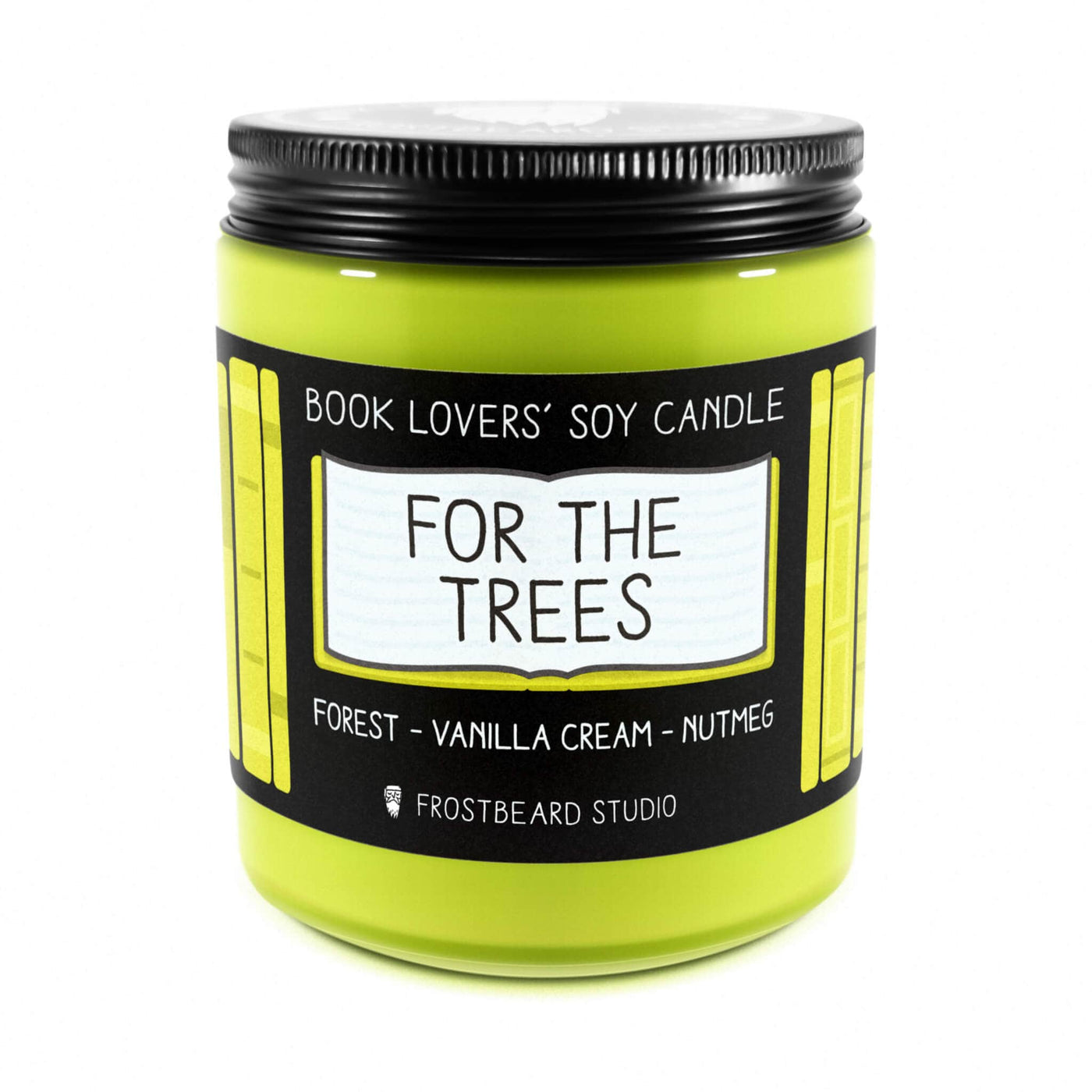 For the Trees  -  8 oz Jar  -  Book Lovers' Soy Candle  -  Frostbeard Studio