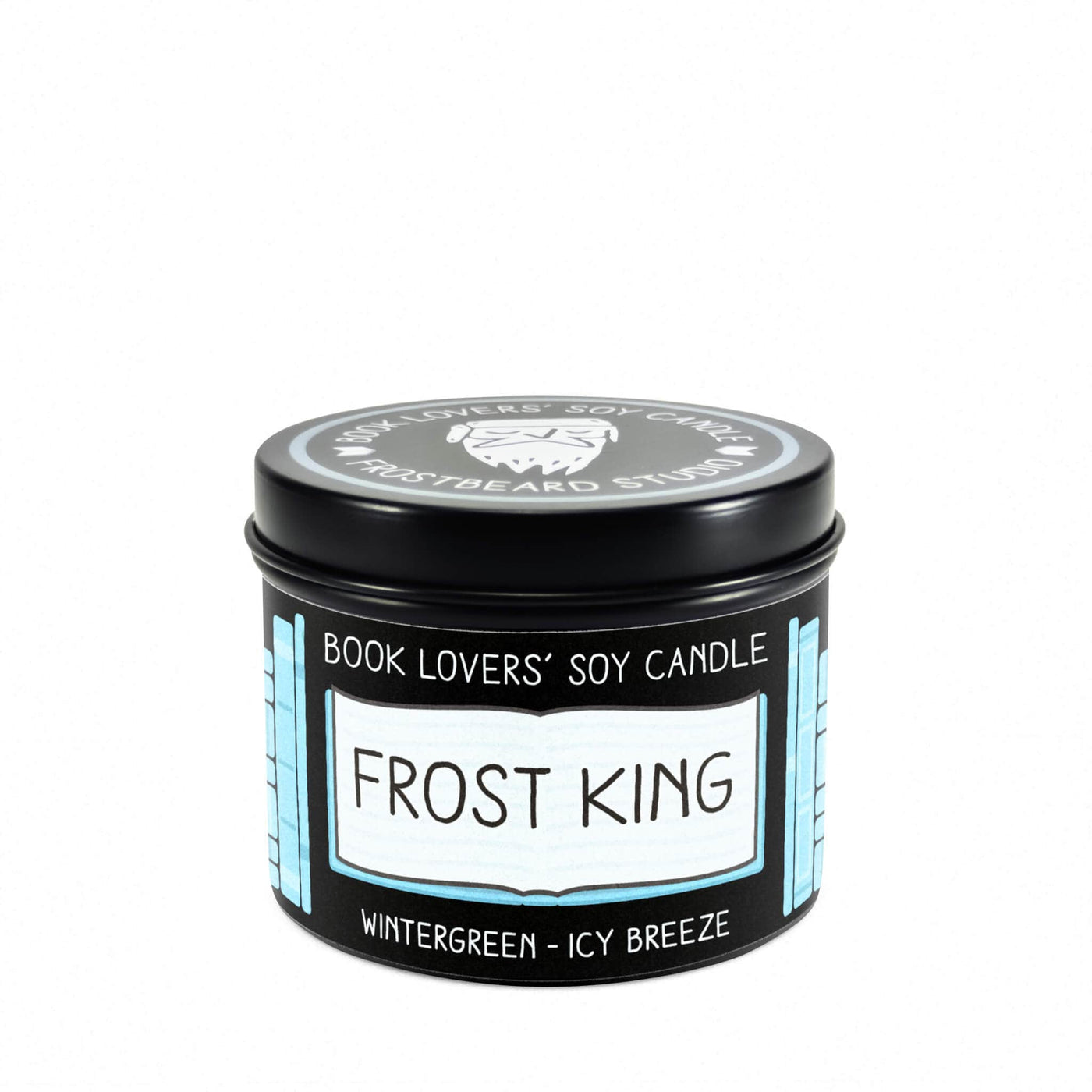 Frost King  -  4 oz Tin  -  Book Lovers' Soy Candle  -  Frostbeard Studio