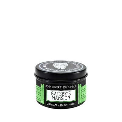 Gatsby's Mansion  -  2 oz Tin  -  Book Lovers' Soy Candle  -  Frostbeard Studio