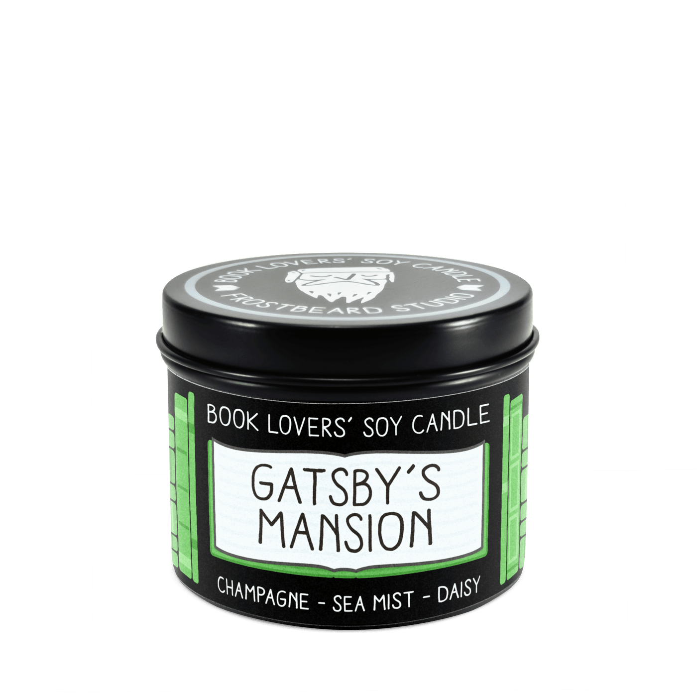 Gatsby's Mansion - 4 oz Tin - Book Lovers' Soy Candle - Frostbeard Studio
