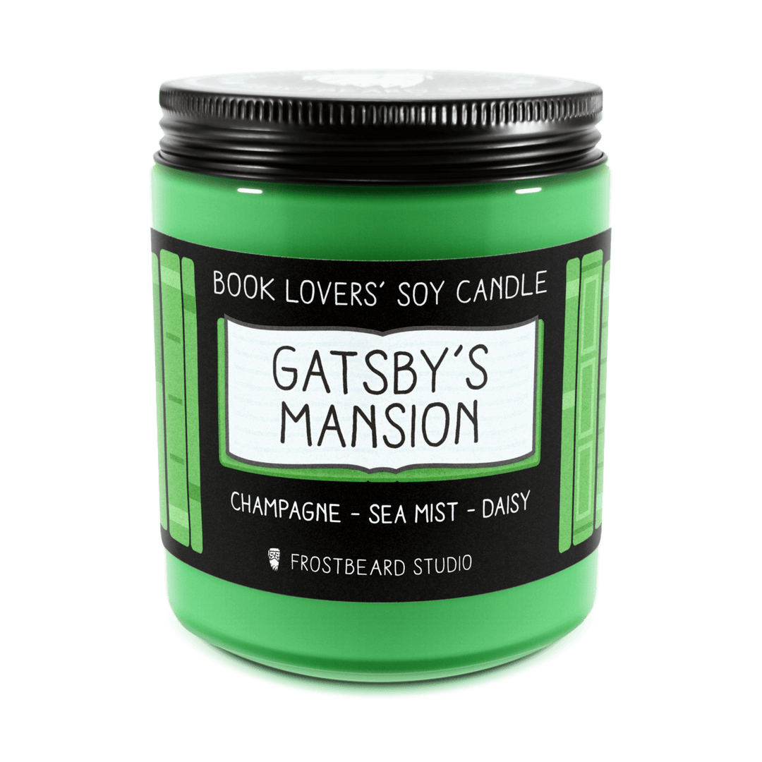 Gatsby's Mansion  -  8 oz Jar  -  Book Lovers' Soy Candle  -  Frostbeard Studio