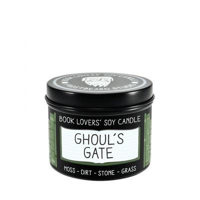 Ghoul's Gate - 4 oz Tin - Book Lovers' Soy Candle - Frostbeard Studio