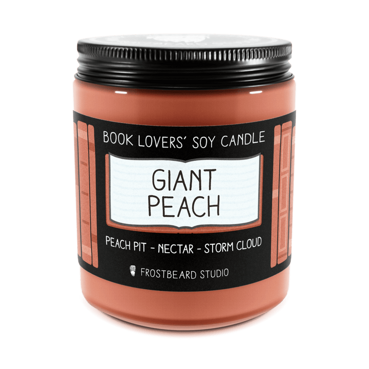 Giant Peach  -  8 oz Jar  -  Book Lovers' Soy Candle  -  Frostbeard Studio