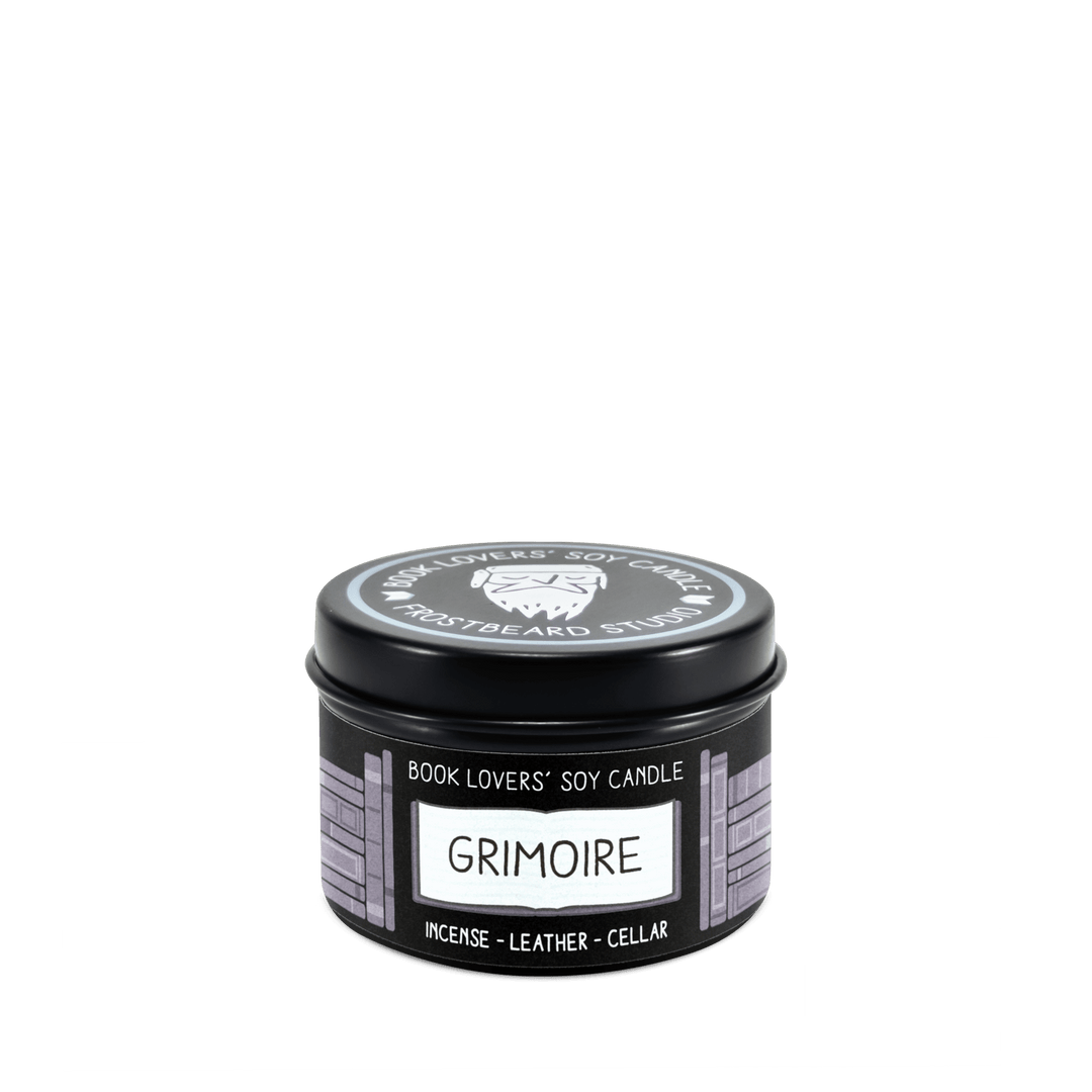 Grimoire  -  2 oz Tin  -  Book Lovers' Soy Candle  -  Frostbeard Studio