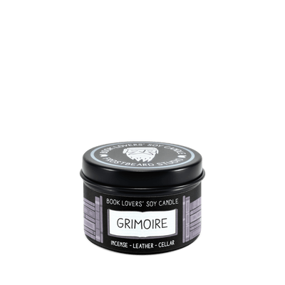Grimoire - 2 oz Tin - Book Lovers' Soy Candle - Frostbeard Studio