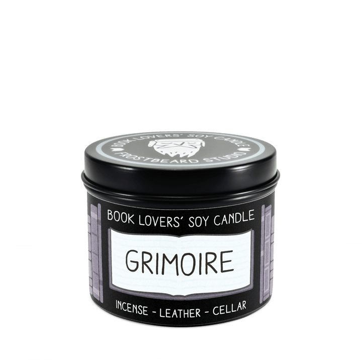 Grimoire  -  4 oz Tin  -  Book Lovers' Soy Candle  -  Frostbeard Studio