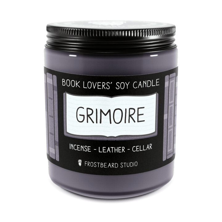 Grimoire  -  8 oz Jar  -  Book Lovers' Soy Candle  -  Frostbeard Studio