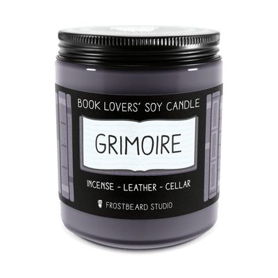 Grimoire - 8 oz Jar - Book Lovers' Soy Candle - Frostbeard Studio