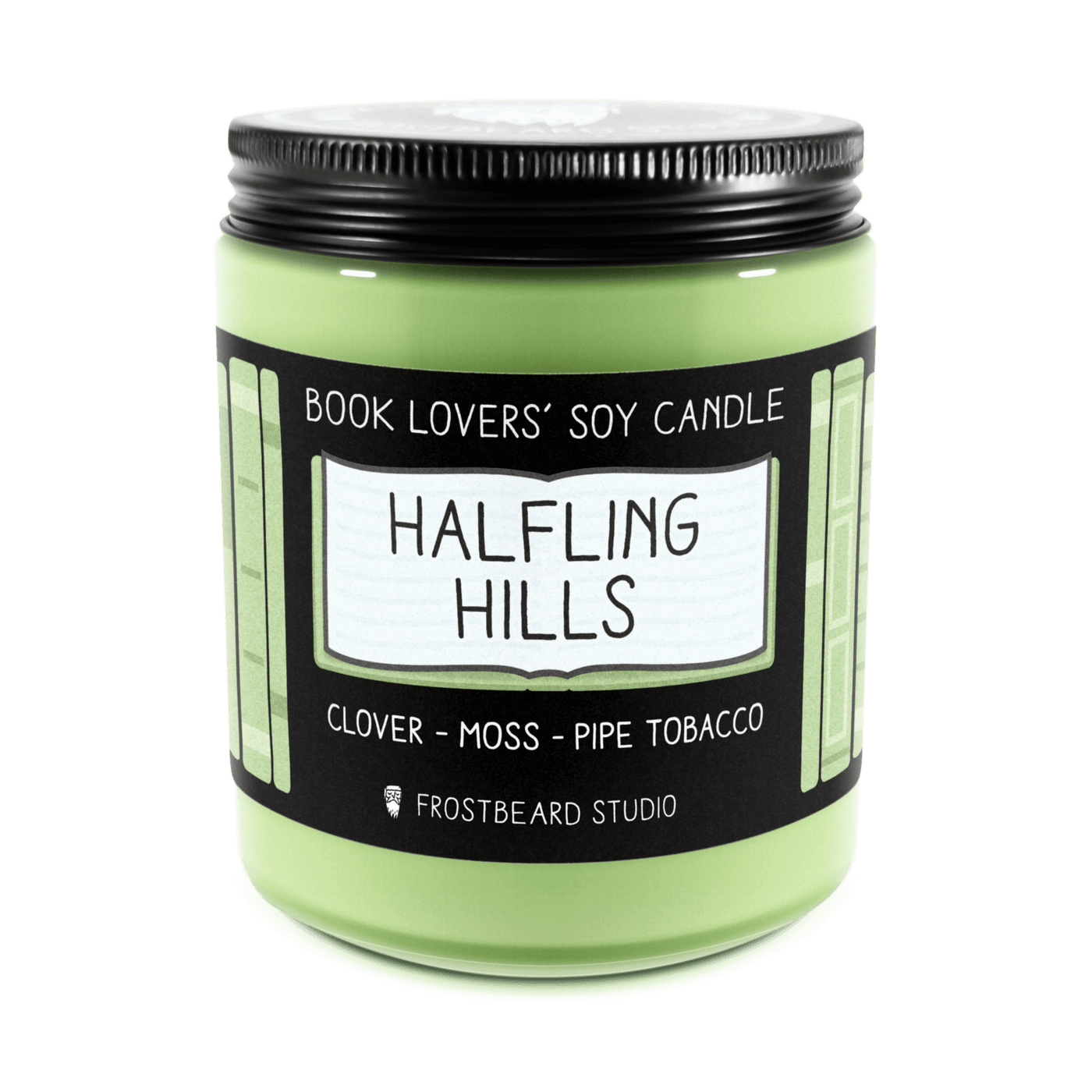 Halfling Hills - 8 oz Jar - Book Lovers' Soy Candle - Frostbeard Studio
