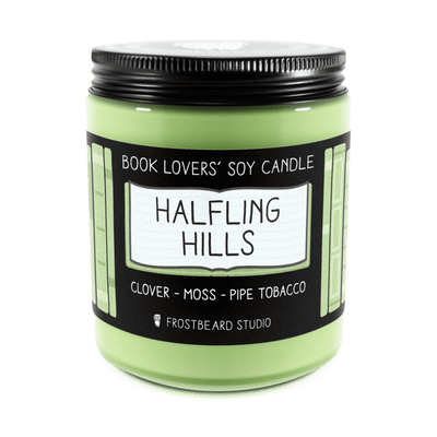 Halfling Hills - 8 oz Jar - Book Lovers' Soy Candle - Frostbeard Studio