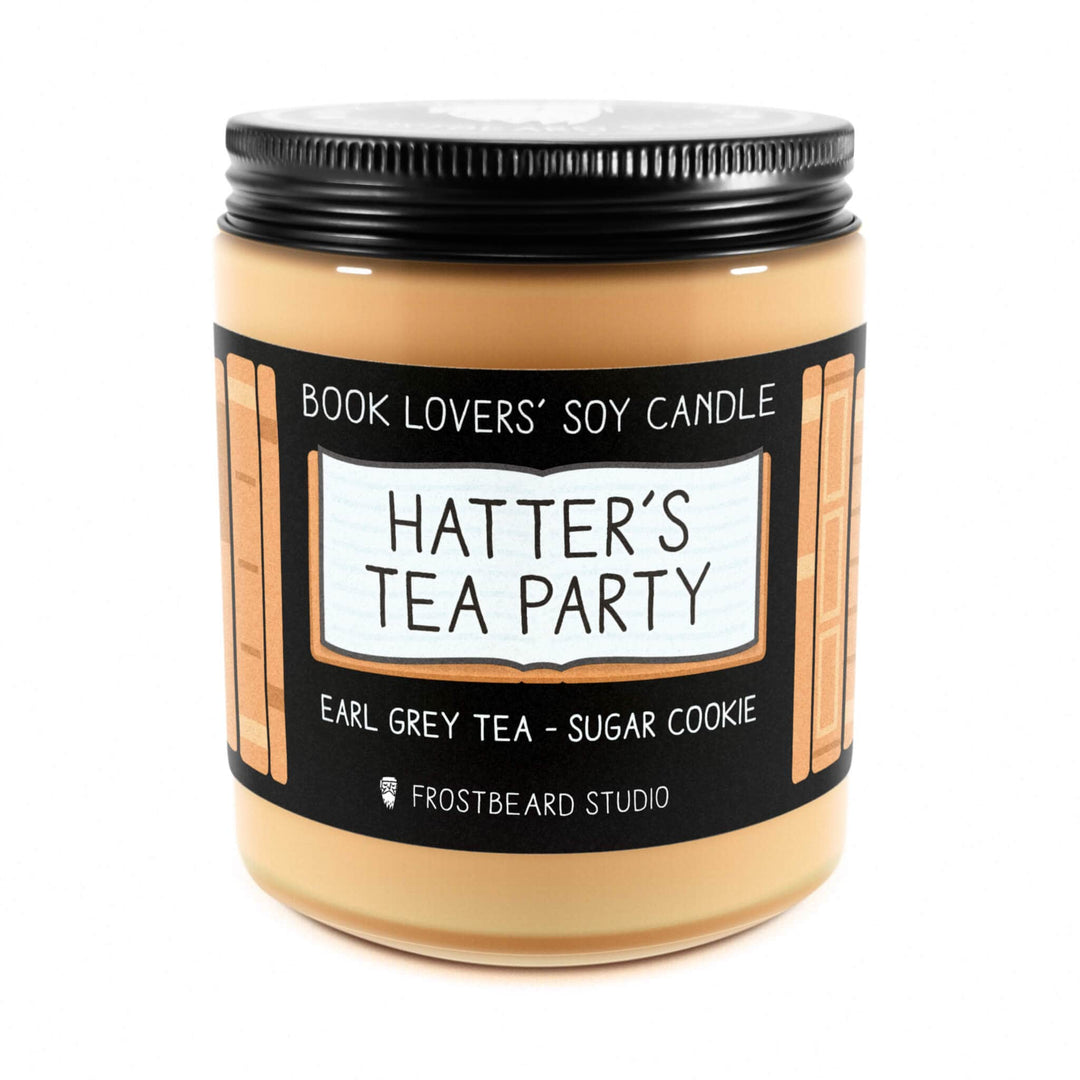 Hatter's Tea Party  -  8 oz Jar  -  Book Lovers' Soy Candle  -  Frostbeard Studio