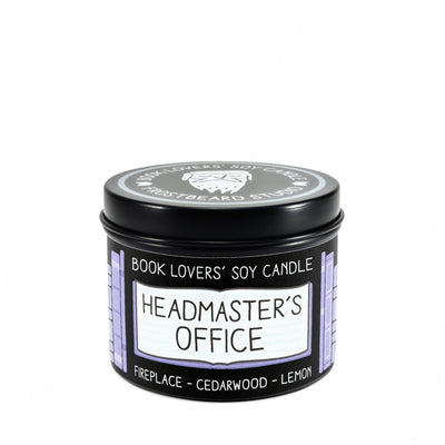 Headmaster's Office - 4 oz Tin - Book Lovers' Soy Candle - Frostbeard Studio