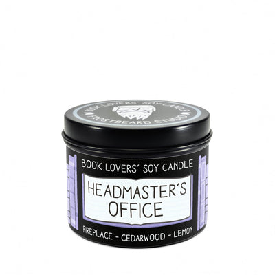 Headmaster's Office  -  4 oz Tin  -  Book Lovers' Soy Candle  -  Frostbeard Studio