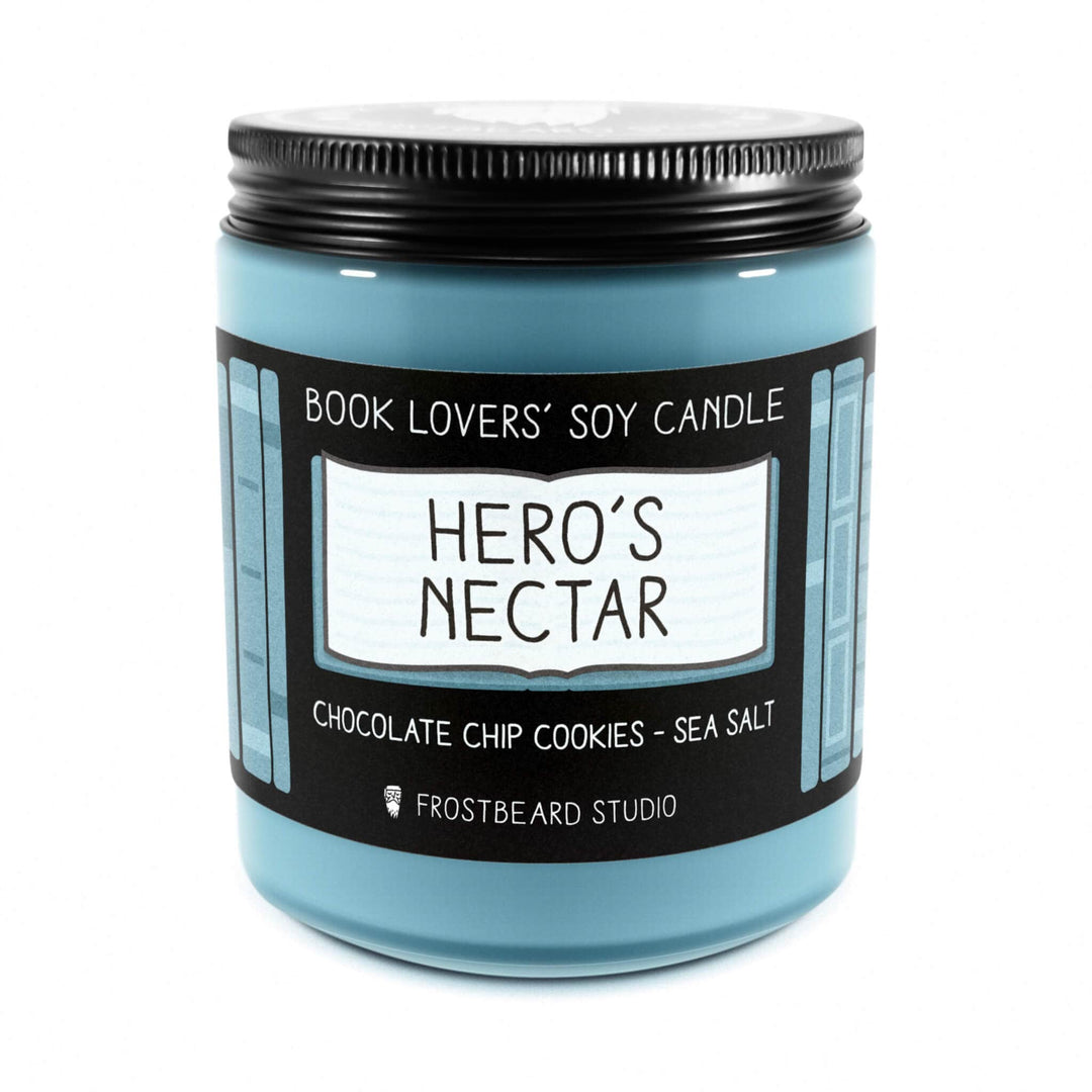 Hero's Nectar  -  8 oz Jar  -  Book Lovers' Soy Candle  -  Frostbeard Studio