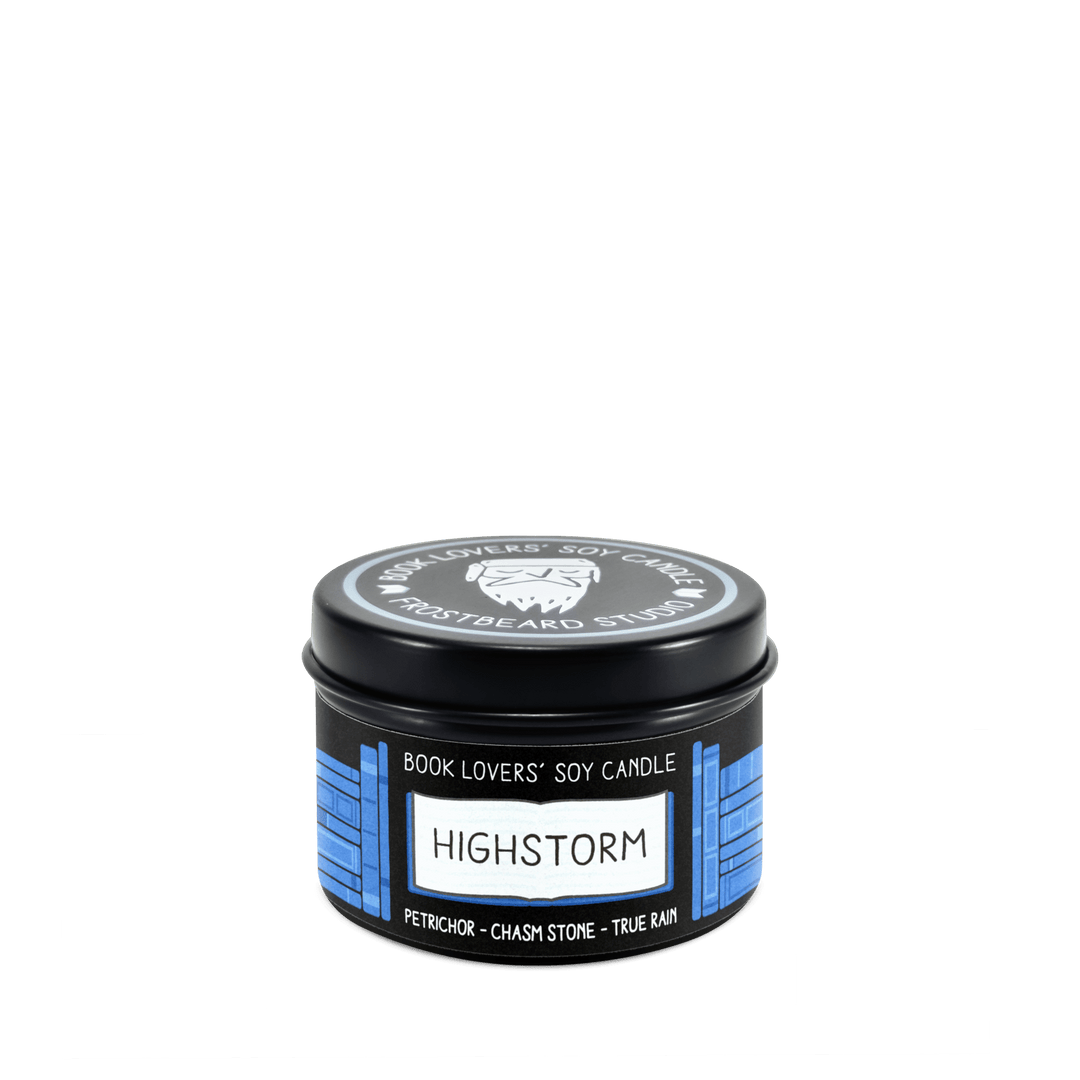 Highstorm  -  2 oz Tin  -  Book Lovers' Soy Candle  -  Frostbeard Studio