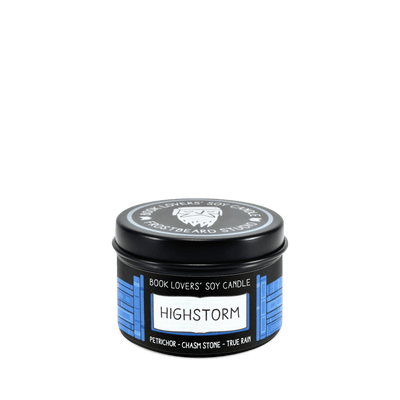 Highstorm - 2 oz Tin - Book Lovers' Soy Candle - Frostbeard Studio