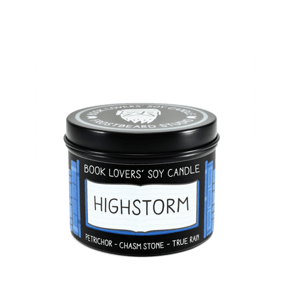 Highstorm - 4 oz Tin - Book Lovers' Soy Candle - Frostbeard Studio