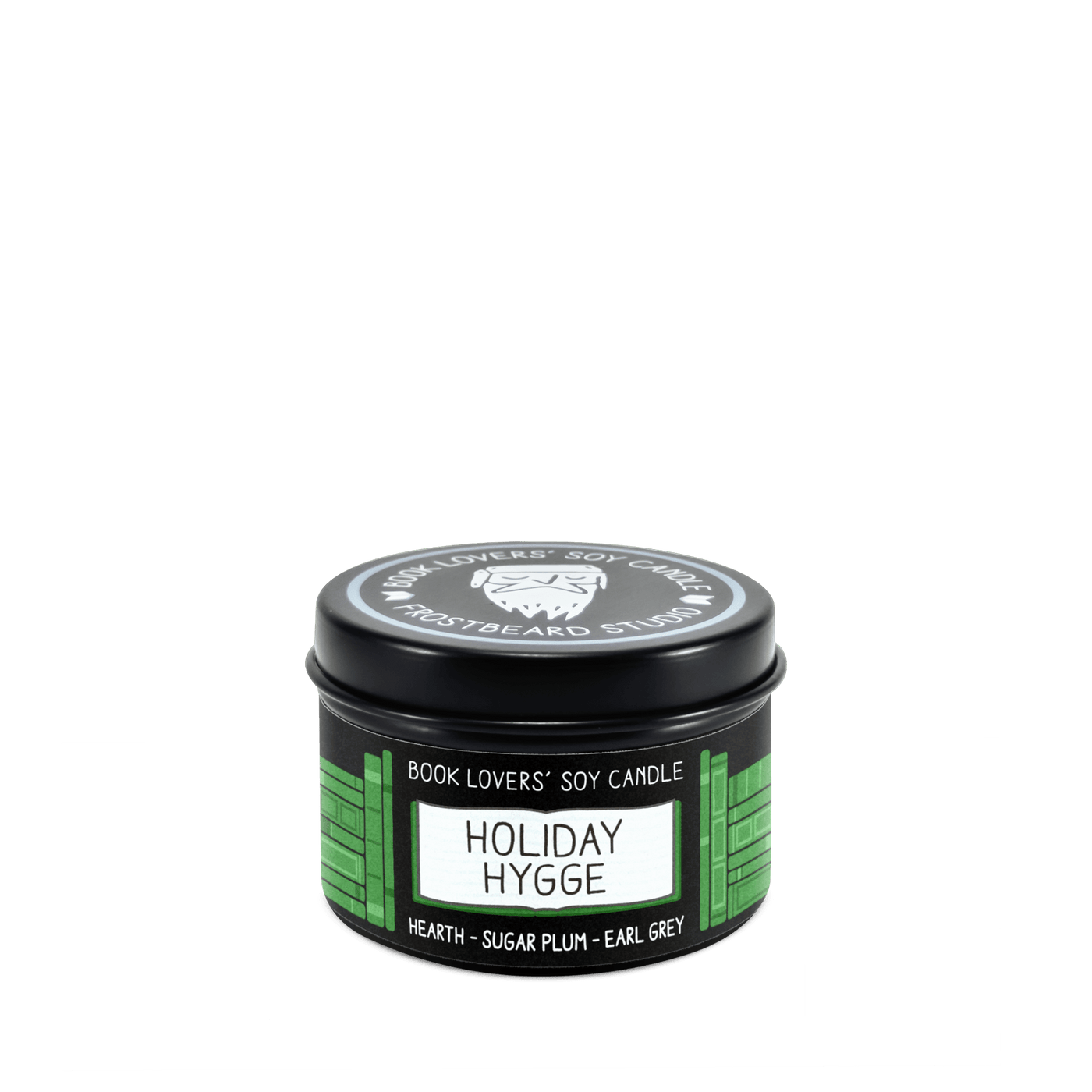 Holiday Hygge - 2 oz Tin - Book Lovers' Soy Candle - Frostbeard Studio
