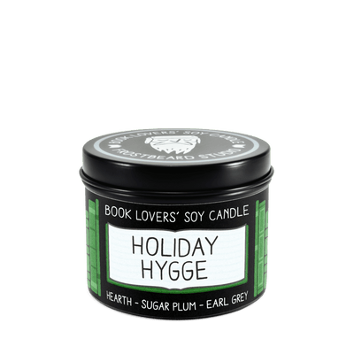 Holiday Hygge - 4 oz Tin - Book Lovers' Soy Candle - Frostbeard Studio
