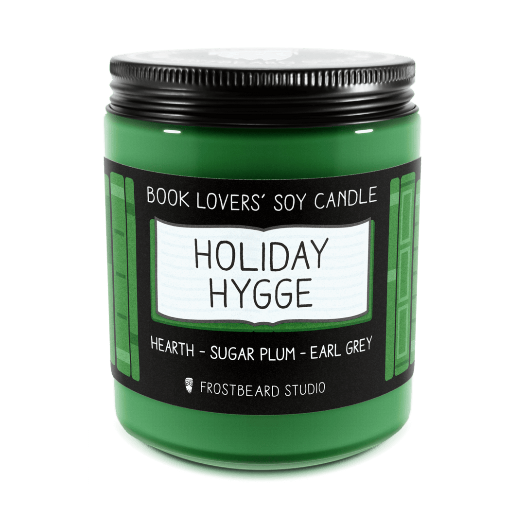 Holiday Hygge  -  8 oz Jar  -  Book Lovers' Soy Candle  -  Frostbeard Studio