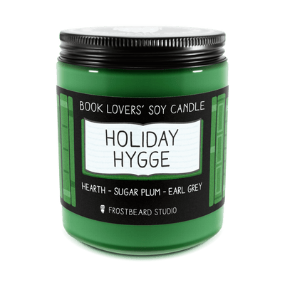Holiday Hygge - 8 oz Jar - Book Lovers' Soy Candle - Frostbeard Studio