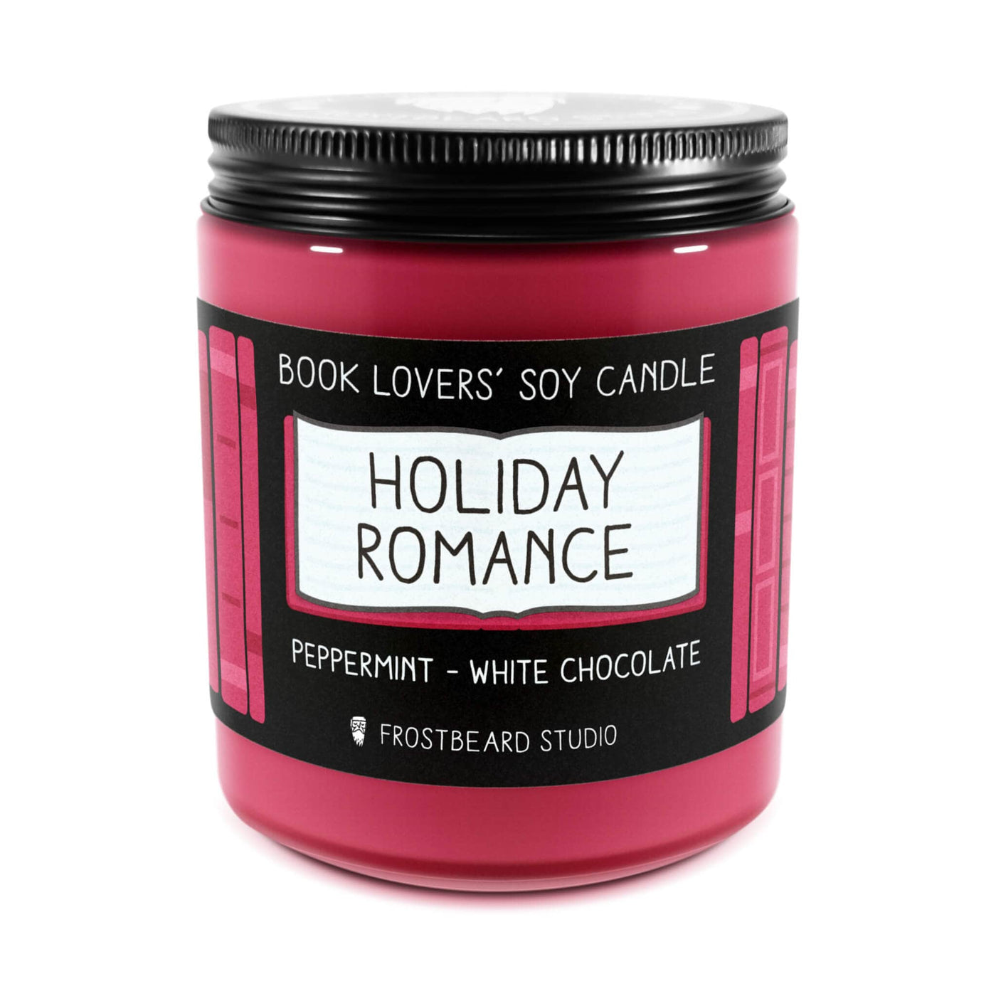 Holiday Romance - 8 oz Jar - Book Lovers' Soy Candle - Frostbeard Studio