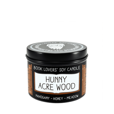 Hunny Acre Wood  -  4 oz Tin  -  Book Lovers' Soy Candle  -  Frostbeard Studio