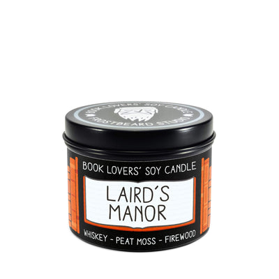 Laird's Manor - 4 oz Tin - Book Lovers' Soy Candle - Frostbeard Studio