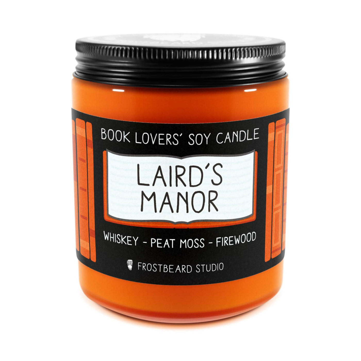 Laird's Manor  -  8 oz Jar  -  Book Lovers' Soy Candle  -  Frostbeard Studio