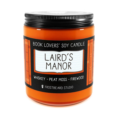 Laird's Manor - 8 oz Jar - Book Lovers' Soy Candle - Frostbeard Studio